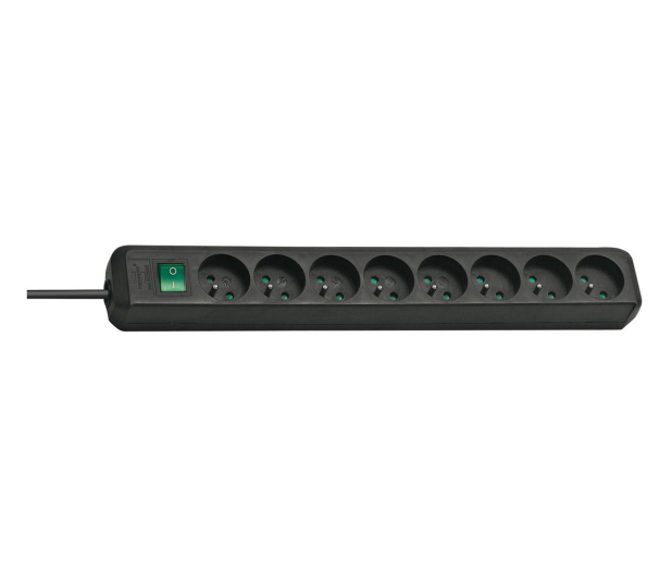 BRENNENSTUHL Eco-Line - 8 gniazd, 3m, czarny - 697140 - zdjęcie